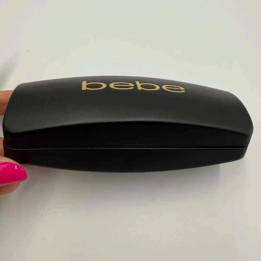 Bebe BB7253 Sunglasses OS Plum Purple Marble Y2K Retro Oversized Cat Eye‎